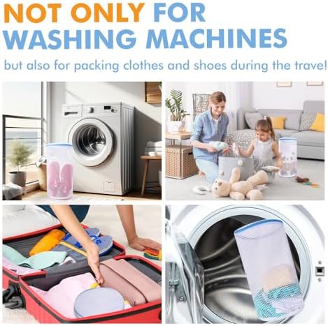 2 Pack Shoes Wash Bags, Shoe Washing Machine Bag, shoe laundry bag - Image 6