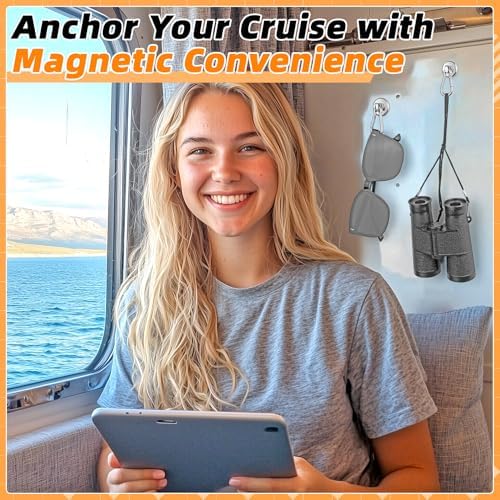 FINDMAG 10 Pack Magnetic Hooks for Cruise Cabins, Magnet Hooks, 70 LBS - Image 3