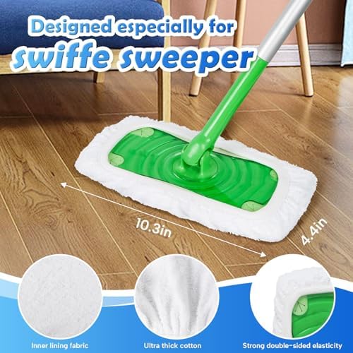 5 Pack Reusable 100% Cotton Mop Pads Compatible - Image 3