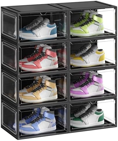 SONGMICS Shoe Boxes Set of 8, Fits Shoes up to US Size 12 by Unknown