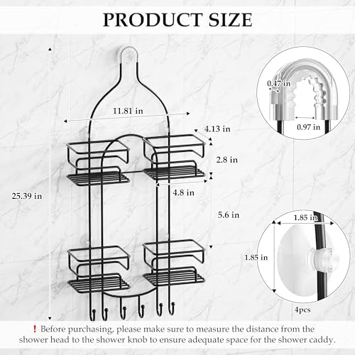 SRIWATANA Shower Caddy Hanging, Shower Organizer - Image 6