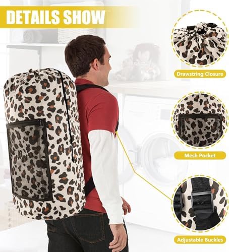Olosar Laundry Bag Backpack, Dirty Clothes Travel Bag - Image 4