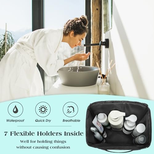 Attmu Portable Shower Caddy College Tote Bag, Quick Dry Hanging Toiletry Bag - Image 3
