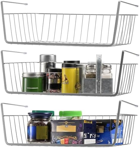 Jucoan 3 Pack Under Shelf Baskets by Jucoan
