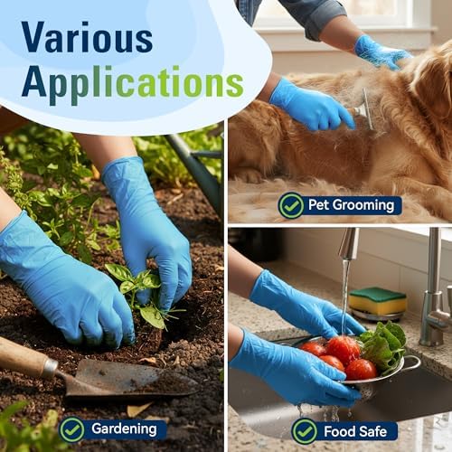 SWIFTLITE Blue Nitrile Gloves Disposable Latex Free, Food Safe - Image 6