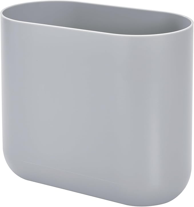 iDesign Small Slim Plastic Bathroom Trash Can - Image 8