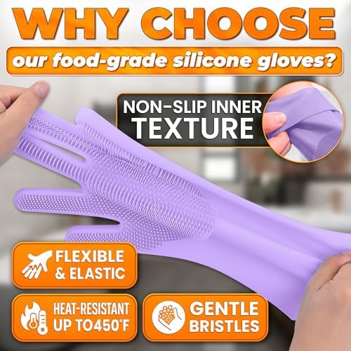 Cat and Dog Washing Gloves, 1 Pair, Soft Silicone - Image 3