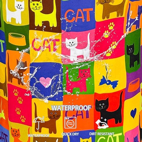 Cute Cat Laundry Basket Funny Pet Foldable Waterproof Oxford Cloth Tote Bag - Image 4