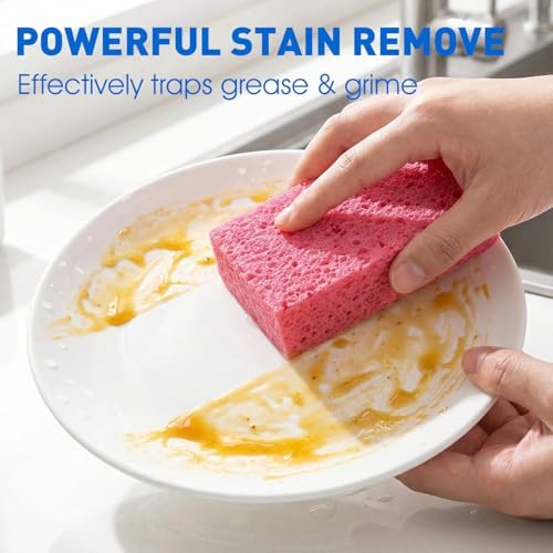 24 Pack Kitchen Sponges Non-Scratch Cellulose Sponges Bulk - Image 5