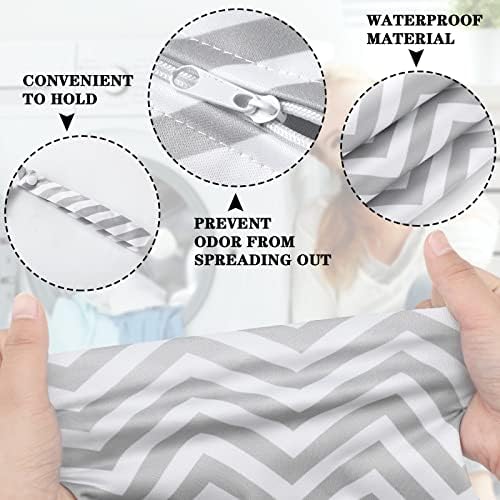 Shappy 2 Pack Wet Dry Bag Travel Laundry Waterproof, Stripe Style - Image 3