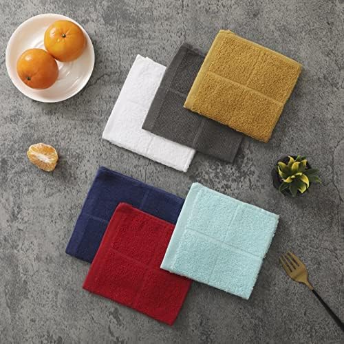 Glynniss Dish Rags for Washing Dishes, 100% Cotton Aqua Kitchen WashCloths - Image 6