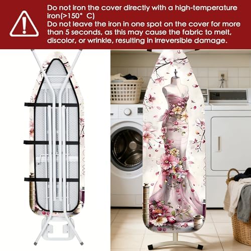 Nuxovilar Floral Dress Cotton Ironing Board Cover 15x54 Fabric - Image 6