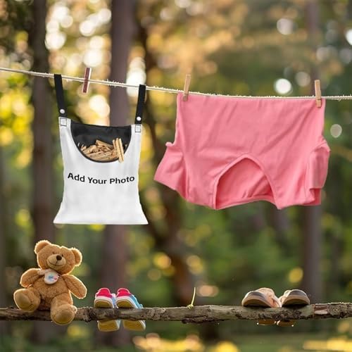 Custom Clothespin Bag Add Your Photo & Pet Photo Design - Image 4