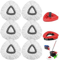 8 Pack Mop Replace Head with 1 Base Plate, 1 Scrub Brush Head by SOBRATHDE