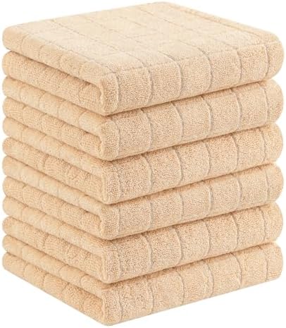 Homaxy 100% Cotton Terry Kitchen Towels, 6 Pack by Homaxy