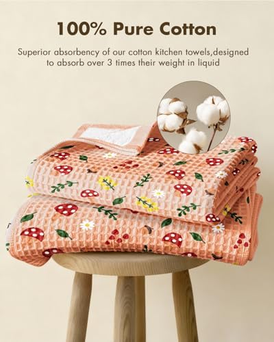 Miss Adola 370GSM Cotton Waffle Kitchen Towels - Image 3