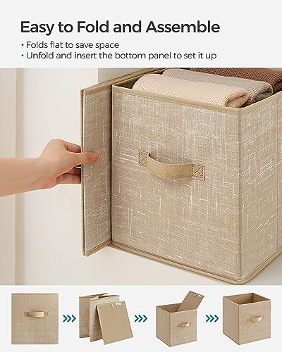 SONGMICS Storage Cubes, 11-Inch Foldable Closet Organizers - Image 4