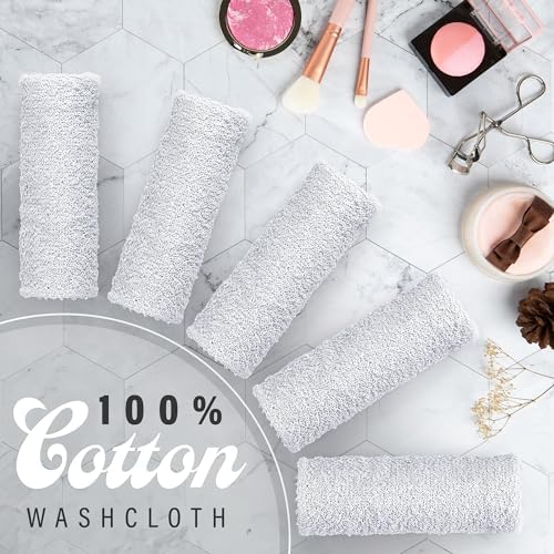 DecorRack 100% Cotton Washcloths 12x12 in - Image 3