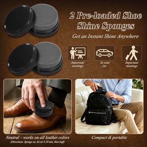 Cruzix Leather Shoe Polish Kit- Shoe Shine Gift - Image 6
