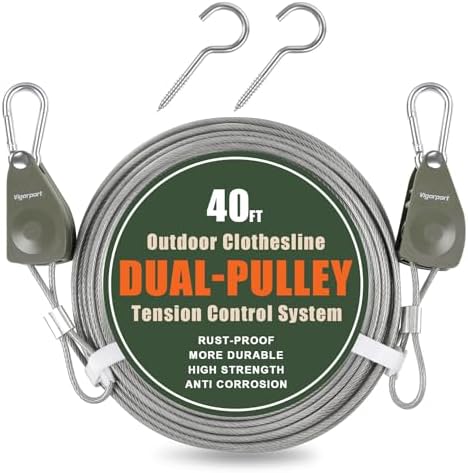 Vigorport Outdoor Retractable Clothesline, Portable Travel Clothes Line by Vigorport