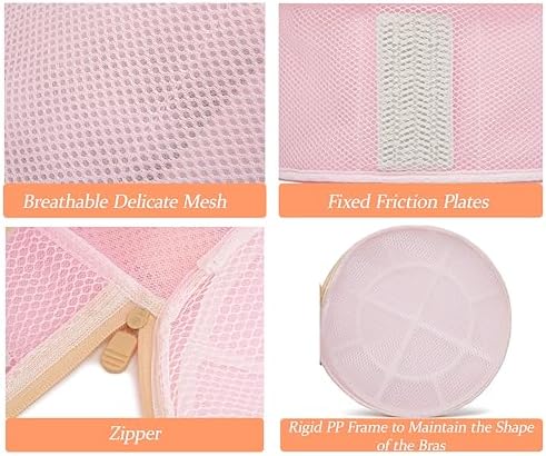 Bra Washing Bag for Delicates, Shape-Retaining, 2 Pack Lingerie Laundry Bag - Image 3