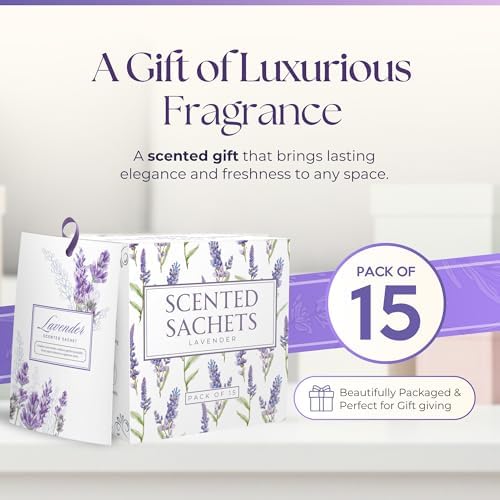 15 Pack Sachets for Drawers and Closets, Scented Sachets for Drawers, Closet - Image 4