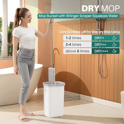 JOYMOOP Flat Mop and Bucket System, Microfiber Mop - Image 2