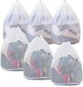 Extra Large Mesh Laundry Bags Washing Bag 6Pack Delicates Bag and Zipper by RUIQINQI