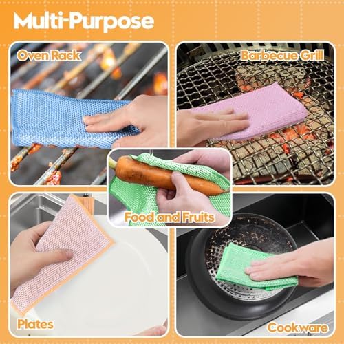Wire Dishwashing Rags, Dual-Sided Metal Dish Cloths, 16 Pack - Image 7