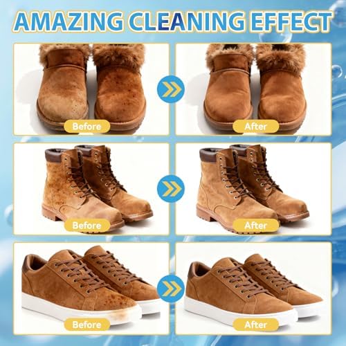 Yeardera Suede Cleaner Kit, 6.76oz No-Rinse Suede and Nubuck Shoe Cleaner - Image 2