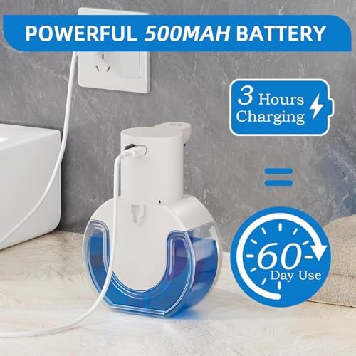 2 Pack Automatic Liquid Soap Dispenser Touchless, 15oz/420ml Rechargeable Hand - Image 6