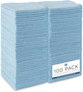 S&T INC. Microfiber Cleaning Cloth, 100 Pack, 11.5" x 11.5", Light Blue by STINC