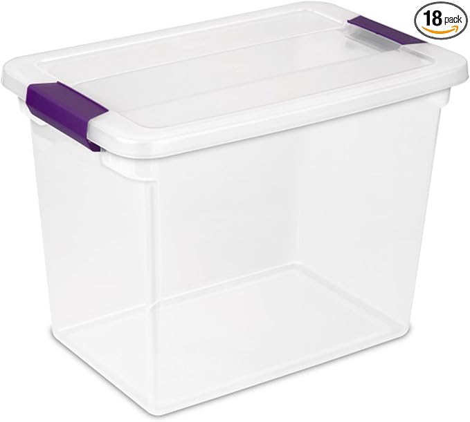Sterilite 27 Quart ClearView Latch Box, Stackable Storage Bin by Sterilite