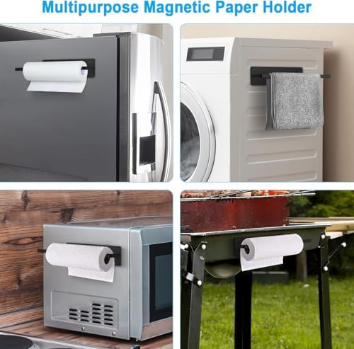 Black Paper Towel Holder, Magnetic Paper Towel Holder - Image 5