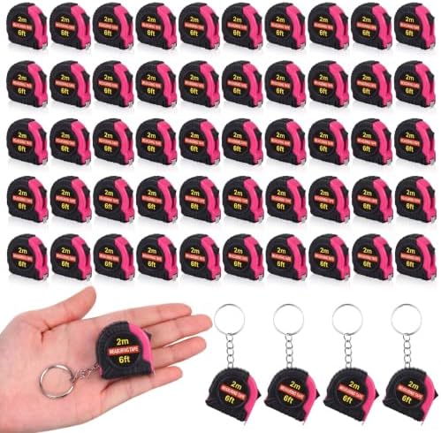 Kanayu 50 Pcs Mini Tape Measure Keychains 6 ft Small Retractable Measuring Tape by Kanayu