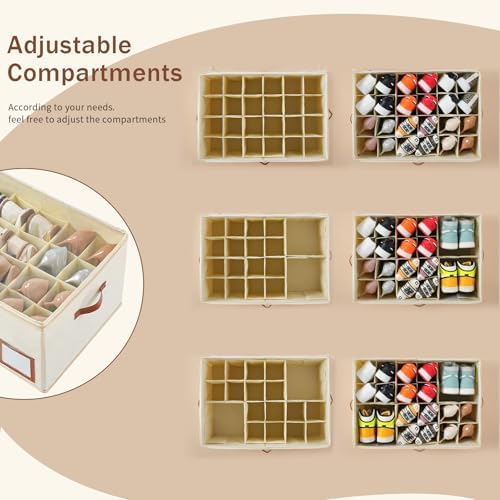 INSTY 1 Pack Shoe Organizer for Closet, Shoe Storage Organizer, Adjustable - Image 4