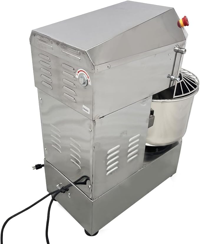 110V 1.25KW Commercial Dough Kneading Mixer Inverter Models Heavy Duty Stand Mixer 20QT Electric Dough Kneading Machine for Bakery Pizzeria