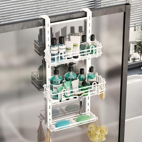 HapiRm 3 Tier Over the Door Shower Caddy, Hanging Shower Caddy by HapiRm