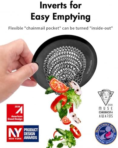 Upgraded Sink Drain Strainer, Patented Reversible Chain Mail Mesh - Image 2