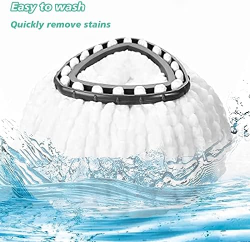 4PCS Spin Mop Replacement, 100% Microfiber, Machine Washable, 360° Rotation - Image 3