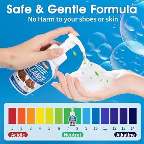 Suede Shoe Cleaner, Suede & Nubuck Cleaner Removes Dirt and Stains, No-Rinse - Image 4