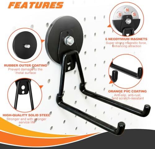 Heavy-Duty Storage Magnetic Hooks，No Need - Image 6