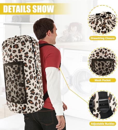 Olosar Laundry Bag Backpack, Extra Large Travel Laundry Bag - Image 4