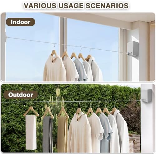 Retractable Clothesline, Retractable Clothesline Indoor, Laundry Line - Image 7