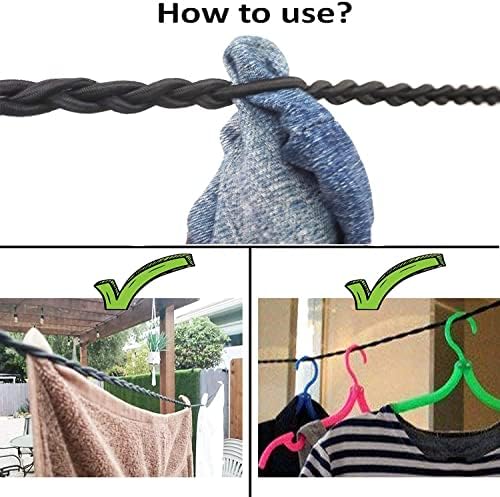 Tri-Braided Cord Clothes Line, Clothes Drying Rope Portable Travel Clothesline - Image 3