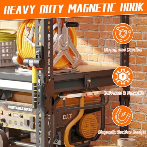 Heavy Duty Magnetic Garage Hooks, 4 Pack Strong Large Magnet Hook - Image 2