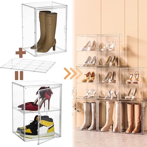 Attelite XXX-Large Acrylic Display Case Boot Shoe Storage Boxes - Image 2