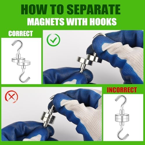MIKEDE Magnetic Hooks 120Lbs Heavy Duty Magnets - Image 5