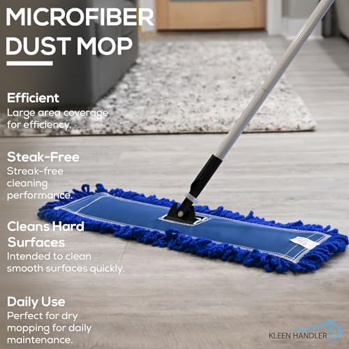 KLEEN HANDLER 24" Microfiber Dust Mop Head Replacement, 12 Pack - Image 4