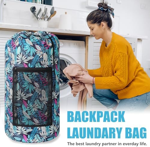 Portable with Adjustable Shoulder Straps Travel Dirty Laundry Bag, with - Image 2